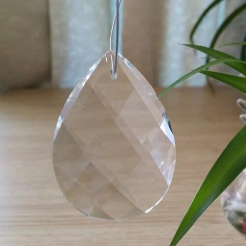10pcs/lot 63mm K9 crystal chandelier part pendant hanging prism drop glass lighting pendant almond shape free shipping