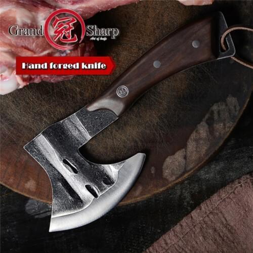 Handmade Forged Axe Chefs Boning Knife Fire Hatchet Tomahawk Camping Outdoor Gadget Home Garden Kitchen Tool Bones Chopping