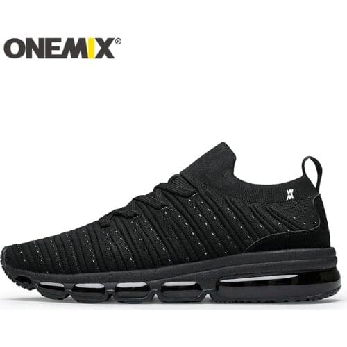 ONEMIX Men Running Shoes Jogging Footwear Knitted Summer Breathable Sneakers Walking Outdoor Sport Shoes Women Slip-On Sock Shoe