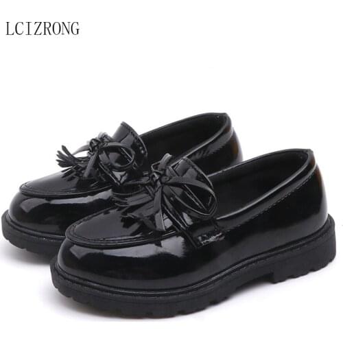 LCIZRONG Children Flat Shoes Autumn New Fashion Breathable Shoes Kids Boys Patent Leather Shoes Girls Baby Patent Leather Shoes