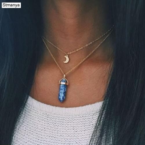 Hot Women Fashion Cute Retro Fashion Retro Jewelry Natural stone crystal Best Gift jewelry N1078