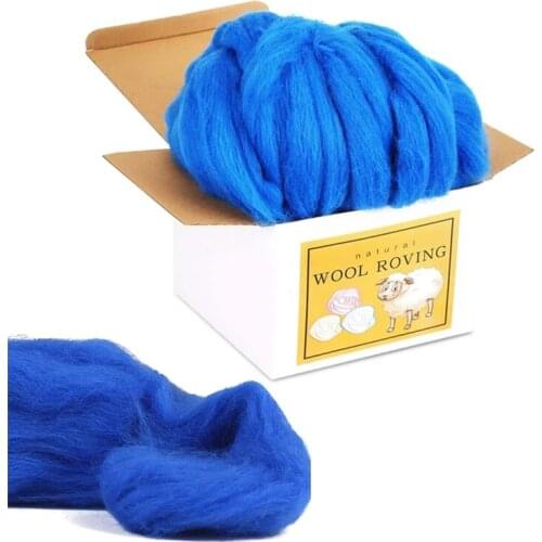 LMDZ 250g Fluffy Soft Woolen Fiber Dyed Wool Tops Roving For DIY Needle Felting Spinning Sewing Supplies