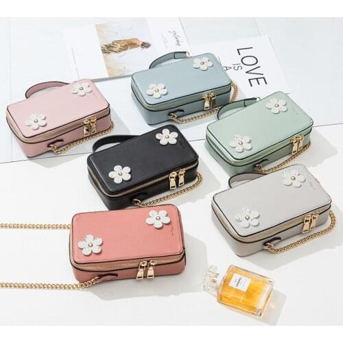 Mobile phone bag female messenger bag new flower female packaging mobile phone coin bag