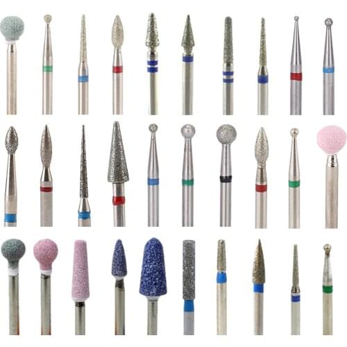 TP 3/4/5pcs set Nail Drill Bit Rotate Burr Cuticle Clean For Electric Machine Manicure Pedicure Tip Diamond Stone Naill File
