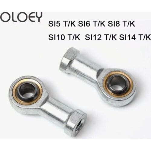 1/2PCS SI5T/K SI6T/K SI8T/K SI10T/K SI12T/K SI14T/K High Quality Cylinder Attachment Fisheye Joint Knuckle Bearing