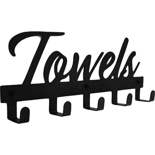 Wall Mount Towel Rack Bathroom Towel Holder Stand Kitchen Cabinet Door Hanging Organizer Shelf Towel Holder Hooks