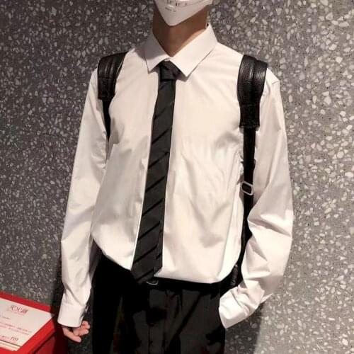 Men Long Sleeve Shirts Fashion Harajuku Street Trendy Loose Plus Size Chic Mens Teens Stylish Oversize Retro Ulzzang Mens Shirts