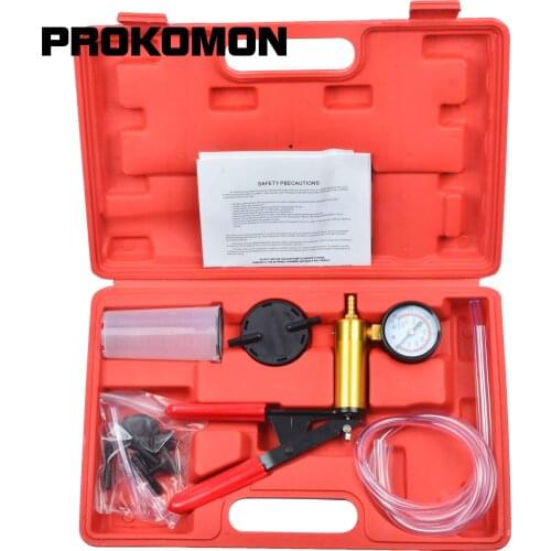Hand Held Brake Bleeder Tester Set Bleed Kit Vacuum Pump Car Motorbike Bleeding