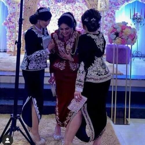 SoDigne Moroccan Kaftan Evening Dresses Dubai Abaya Arabic Gold Embroidery Caftan Dress Elegant Special Occasion Gowns 2021