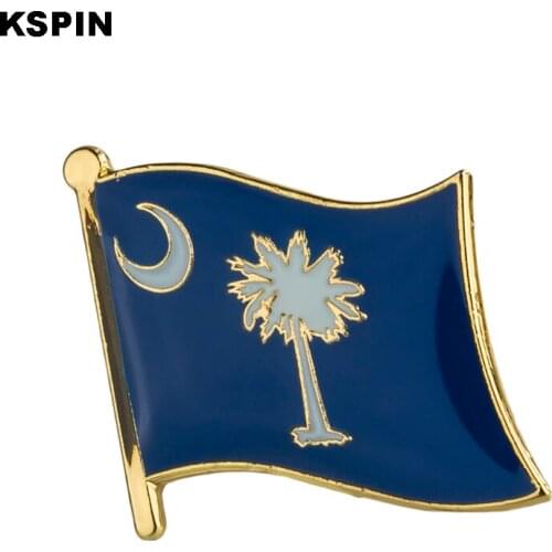 U.S.A South carolina Kentucky State Badges flag badge flag lapal pin on backpack pins for clothes 10pcs XY0204