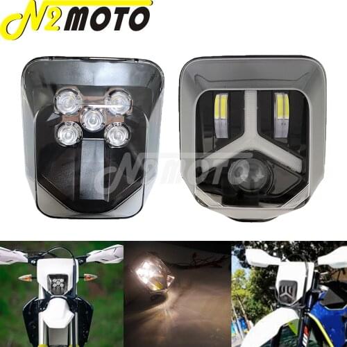 Supermoto LED Headlight Dual Sport Headlamp for Hus FE 250/350/450/501 TE 150/250/300/ 250i/300i MX Enduro Front Running Lamp