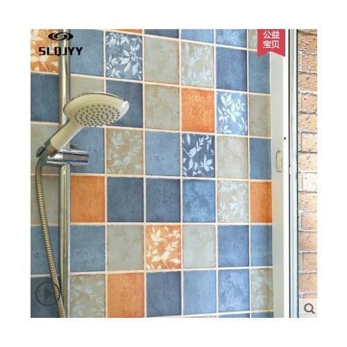 Bathroom sticker waterproof wall sticker bathroom decoration wallpaper thickening self-adhesive wallpaper tile sticker