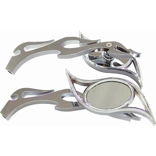 Brand new Flame Custom Eye Chrome Motorcycle Mirrors For Yamaha TMax C3 CA CV50 80 400 500