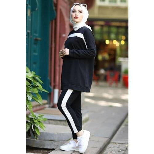 Aerobin Double Team Two Piece Sets Tops and Pants Women Turkey Muslim Abaya Split Abaya Dresses Moroccan Kaftan Dubai 2021