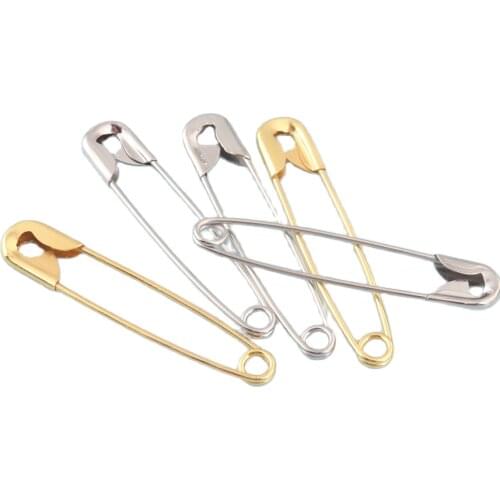 Gold coiless safety pins 50mm metal Scarf pins Brooch Pins Knitting Pins DIY Pins for kilt pins Accessories sewing tools
