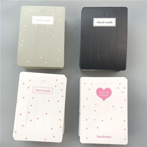 50pcs Hair Clip Card 7.5*10.5 cm Hair Accessories Jewelry Display Cards Packaging Hang Tag Card For Jewelry Handmade DIY Display