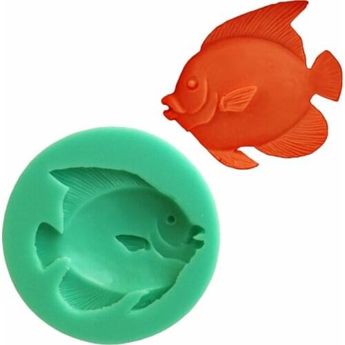 3D Silicone Tropical Fish Shape Sugarcraft Cookie Cupcake Chocolate Baking Mold Fondant Cake Decorating Tools