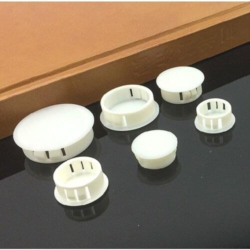 5 6 8 10 13 14 16 19 22 25 30 38 40 45 50 mm white Furniture Screw hole plug Machine Cabinet panel hole decoration cap grommet