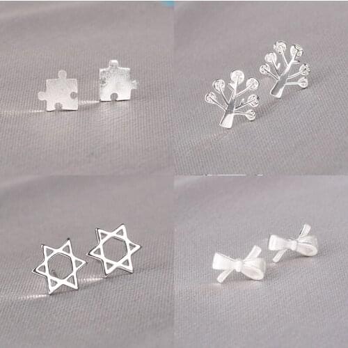 925 Sterling Silver Pin Beautiful flowers, enchanting earrings to increase temperament, anti allergy