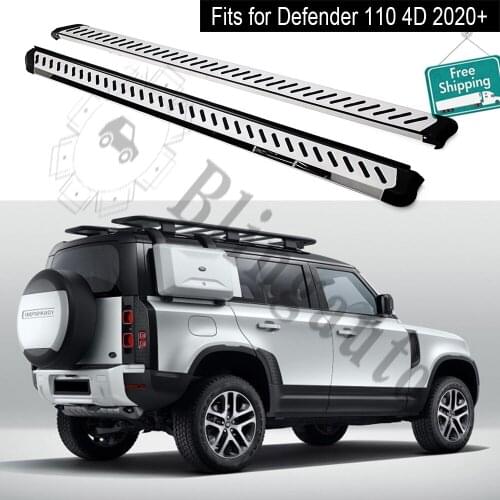 Running board fits for L.and Rover Defender L663 4D 110 2020 2021+ side steps nerf bar car pedal side stairs side bar 2PCS