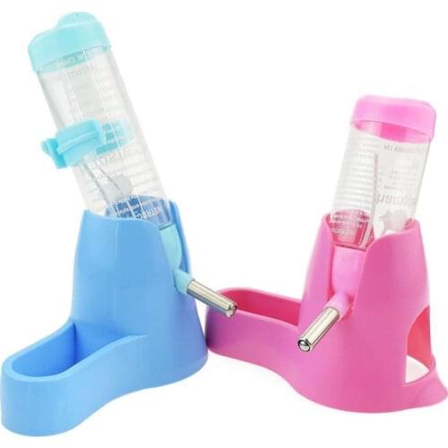 125ml Hamster Drinking Bottle with Food Container & Base Hut Water Bottle for Small Animals Rats Chinchilla Guinea Pig