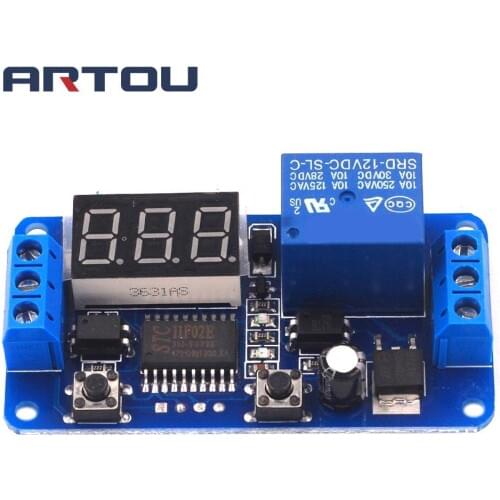 DC 12V LED Display Digital Time Delay Relay Timer Control Switch Module PLC Electronic PCB Board Module