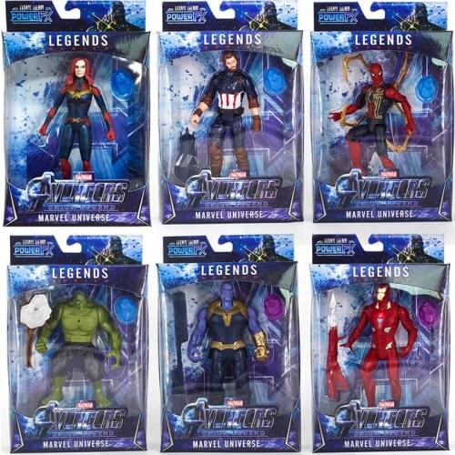 15cm Black Panther Marvel Super Heroes Avengers Thanos Captain America Hulkbuster Hulk Thor Iron Man Spiderman Action Figure