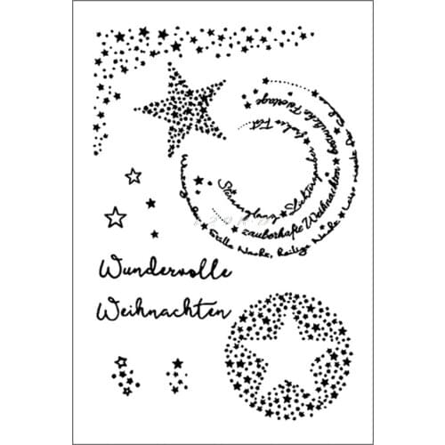 German Star DIY Silicone Clear Stamp Cling Seal Scrapbook Embossing Album Decor,Seal for DIY scrapbooking