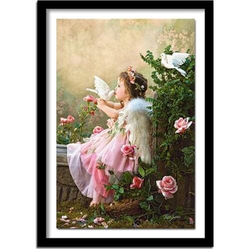 Hot 5D DIY Diamond Embroidery Fairy Angel Diamond Painting Full square Rhinestone cross stitch Home Decor diamond mazayka