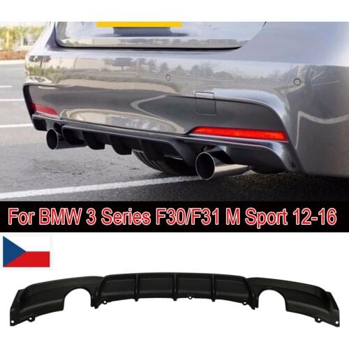 MagicKit FOR BMW 3 SERIES F30 F31 M-SPORT PERFORMANCE DUAL REAR DIFFUSER SPLITTER VALANCE