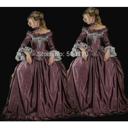 Tailored!NEW Royal 18 Century French Duchess Retro medieval Renaissance Reenactment Theatre Civil war Victorian dress HL-351