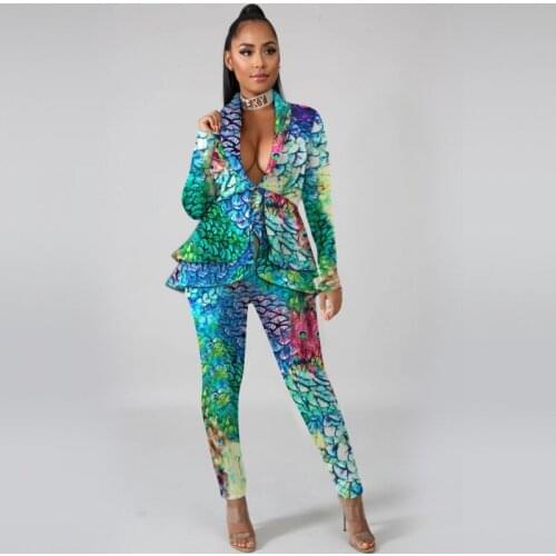 2 Piece Set African Clothes Dashiki Africa New Dashiki Fashion Suits (Top And Trousers) Super Elastic Party Plus Size For Lady