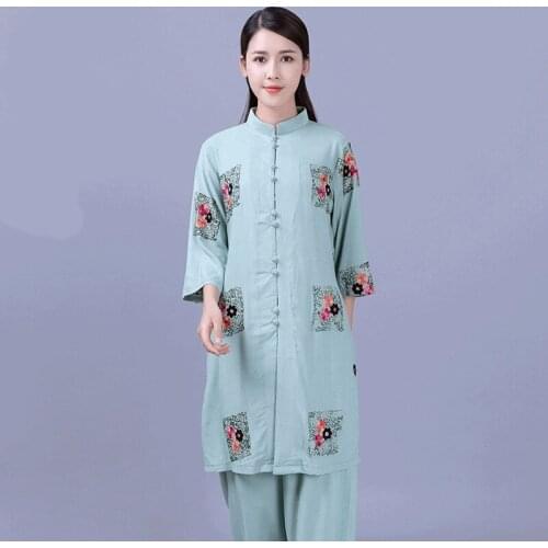 Summer Tai Chi Uniform Traditional Chinese Clothes Wushu Clothing Martial Arts Suit Kung Fu Morning Exercise Sportswear 11046