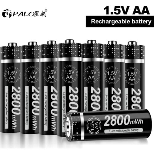 1.5V AA Battery rechargeable Lithium-ion battery 2800mWh 1.5V Li-ion Battery for toy remote control mp3 clocks