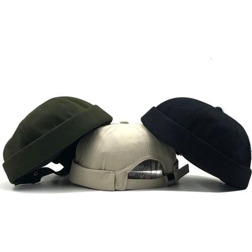 2021 New Style Simple Street Hip Pop Men Sailor Motorbike Neutral Loop Beanie Brimless Caps Spring Summer Hat