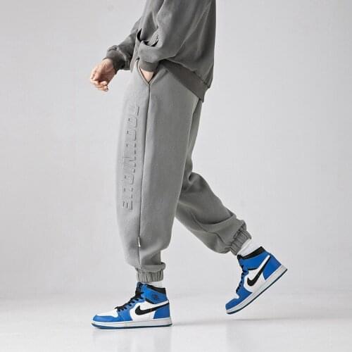 Mens Sports Pants Casual Joggers Hip Hop Sweatpants Male Solid Embossing Letter Japanese Streetwear Trousers Gym Training Pant