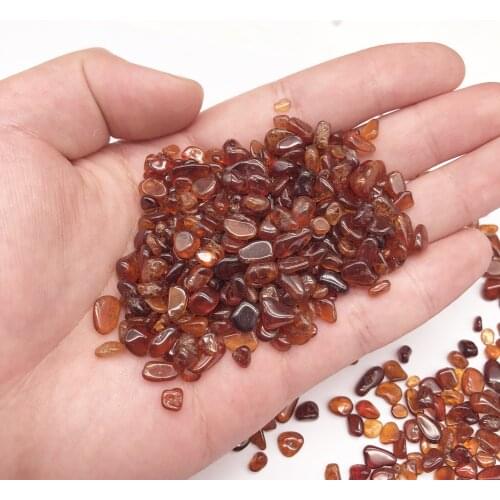 200G Natural Mixed Orange garnet Gravel Crystal Jardin Home Decor Lrregularly Aquarium Healing Energy Treatment Stone
