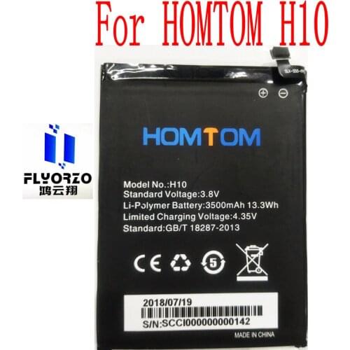 New High Quality 3500mAh HOMTOM H10 Battery For HOMTOM H10 Mobile Phone