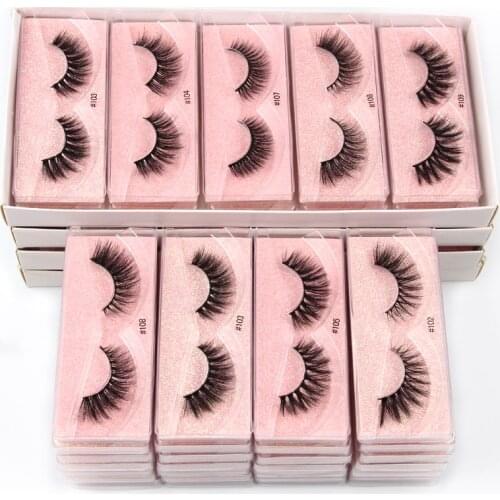 Wholesale Items Lashes Eye Bulk 4/50/100 PCS Natural Long False Eyelashse Fluffy Faux 3D Mink Lashes Vendor Soft Thick Handmade