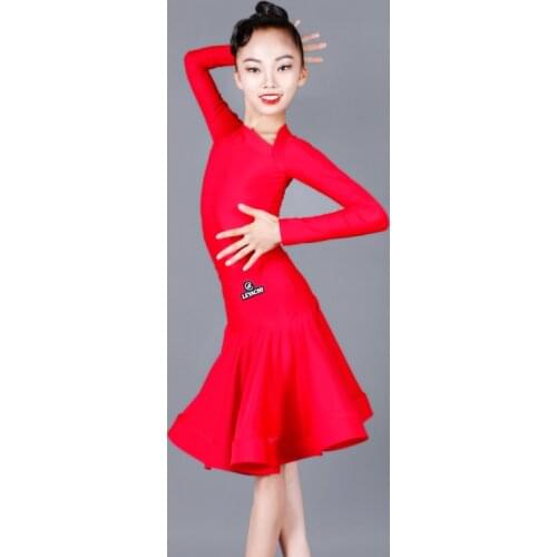 Latin Dance Dress For Girls Professional ChildrenS Practice Clothes Latin Dance Skirts Standard Ballroom Dance Dresses DQS3745