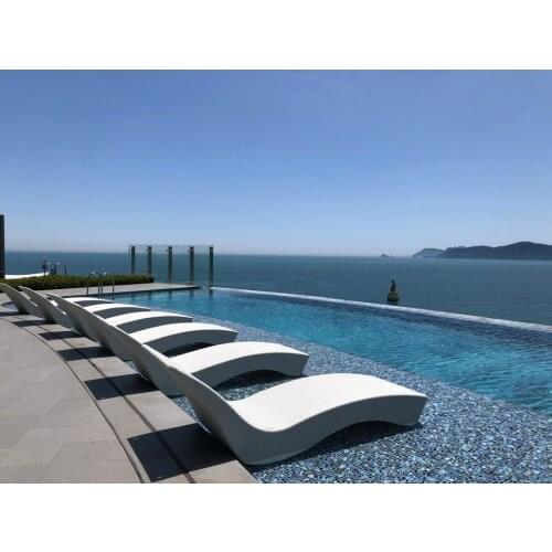 Patio Garden Wicker Rattan Poolside Outdoor Furniture Sunlounger