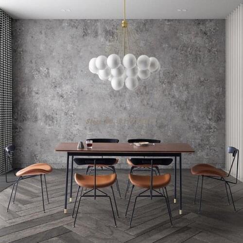 Nordic light luxury leather dining chair home modern minimalist book chair stool backrest iron makeup chair net red ins chair