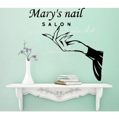 Diy Custom Name Beauty Salon Wall Sticker Pvc Wall Stickers Wall Art Wall Paper For Kids Rooms Home Decor Decoration Accessories