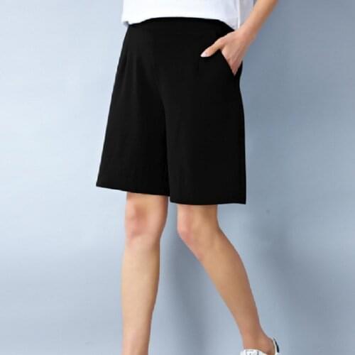 Five-point wide-leg shorts female summer loose high waist thin Korean casual beach sport bodybuilding shorts plus size clothing