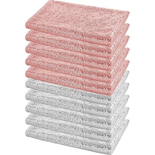 Sequin Rose Gold Table Runner Tablecloth for Rectangle Tables Glitter Table Covers for Party Baby Shower Decor Supplies