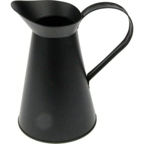 Modern Italian Black Metal Vazo vase jarrón ваза vaso مزهرية