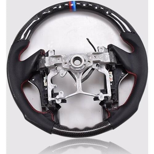 OEM LAND CRUISER Cuatomized Trim Real Carbon Fiber Sports Steering Wheel Alcantara Leather compatible for Toyota Prado 2018-2019