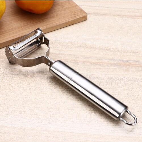 Steel Potato Cucumber Carrot Grater Julienne Peeler Fruit Double Peeler Vegetables Kitchen Gadget Grater Planing Tools J0G6