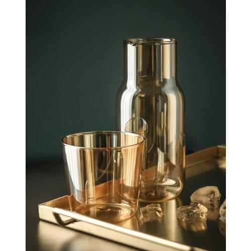 Nordic glass cold water bottle, fruit juice pot, tied pot, cold water cup, household online celebrity cold white water bottle