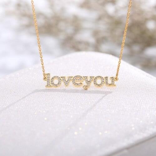 Bohemian LOVE YOU Choker Necklace for Women Gold Silver Color Clavicle Chain Fashion Female Collars Jewelry Charm Necklaces Gift